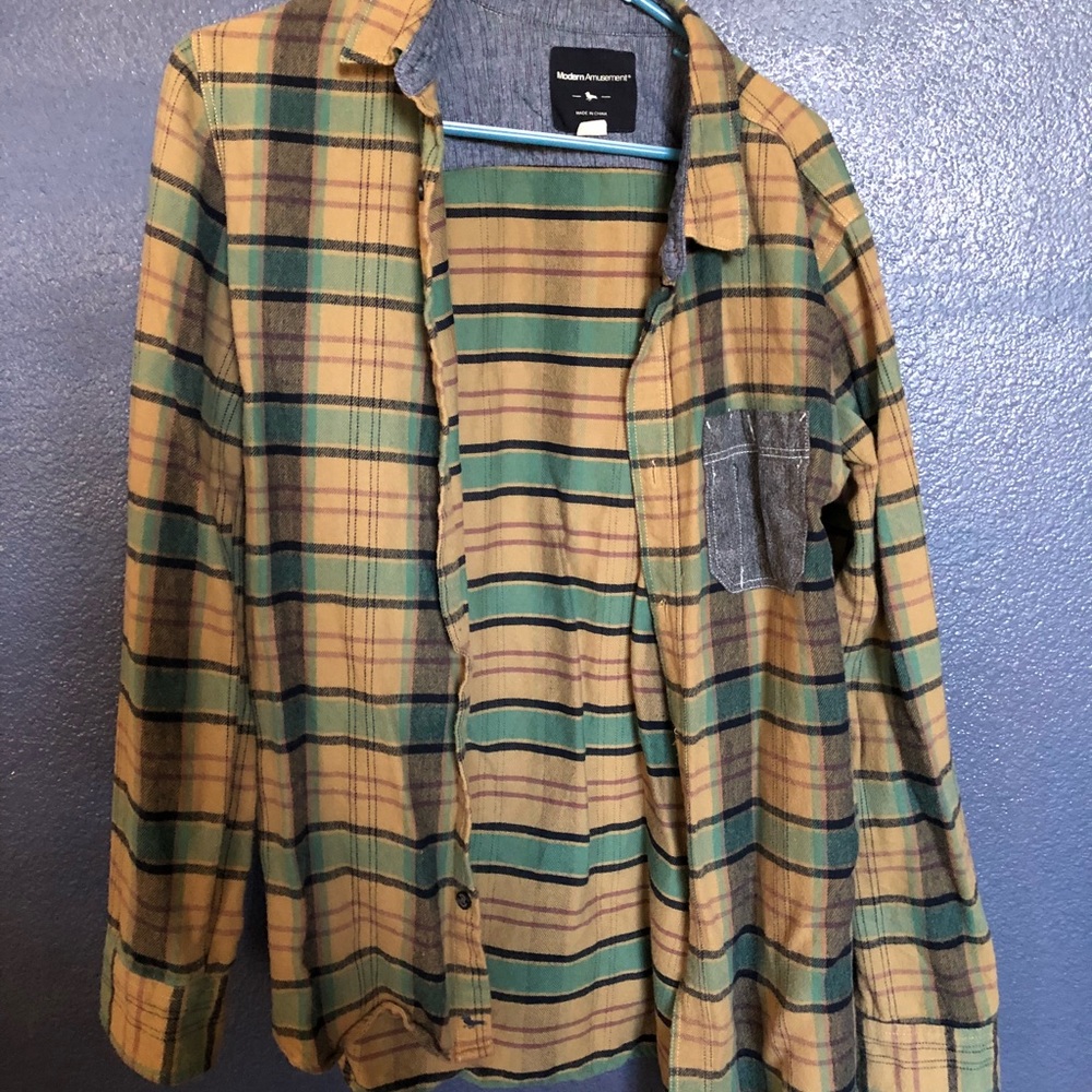 Men’s beigeish/Green/grey flannel